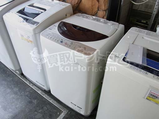 買取金額　3.000円　全自動洗濯機 2011年製 シャープ6キロ　ES-GE60K